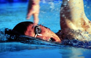 man swimming