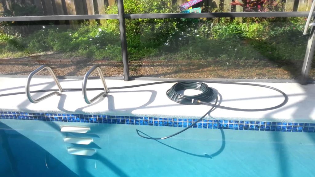 pool care hack heat pool with black hose