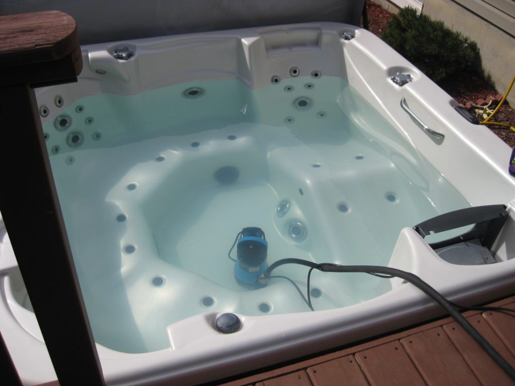 drain a hot tub winterize a hot tub