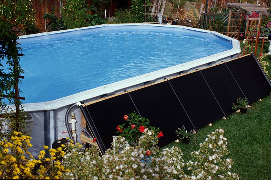 heat an above ground pool with solar pool heater