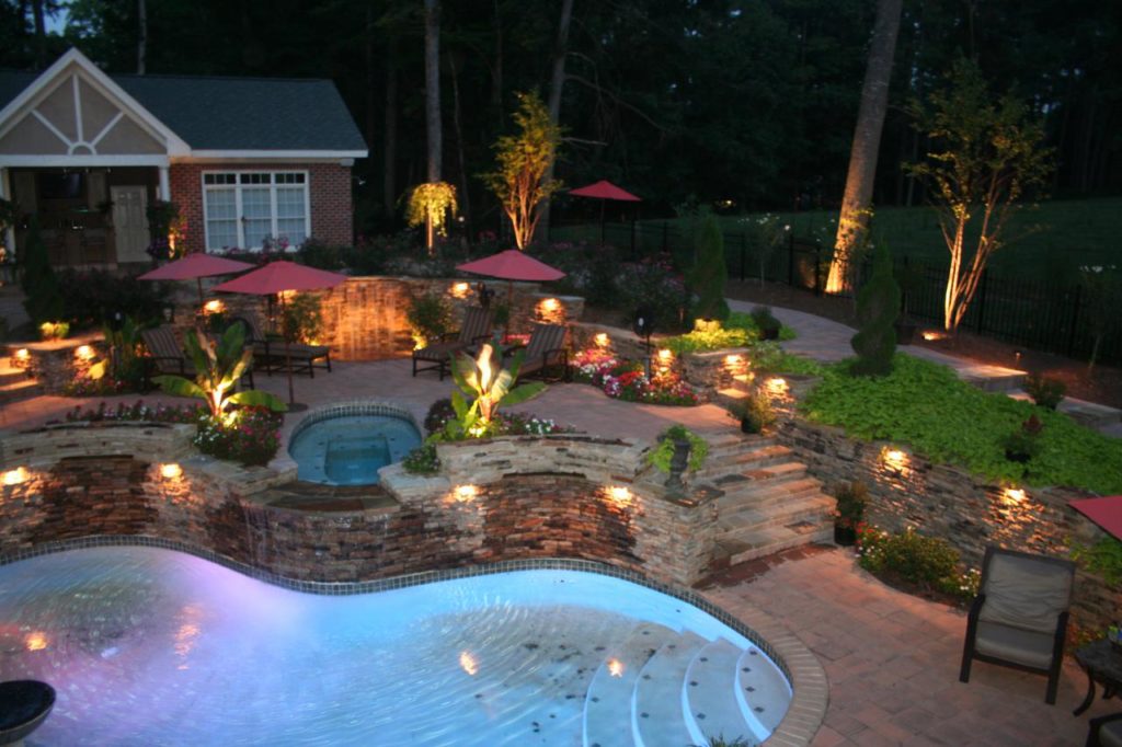 exterior pool lighting swimming pool trends