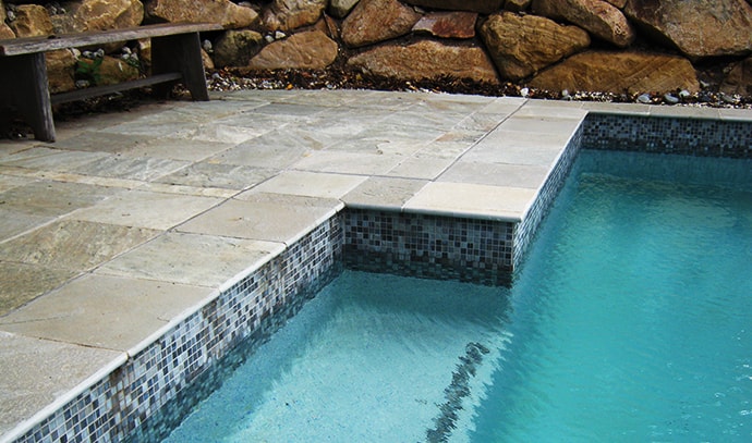 waterline pool tiles swimming pool trend