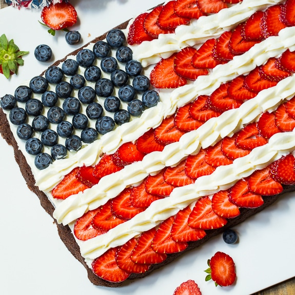 brownie flag dessert 4th of july party food