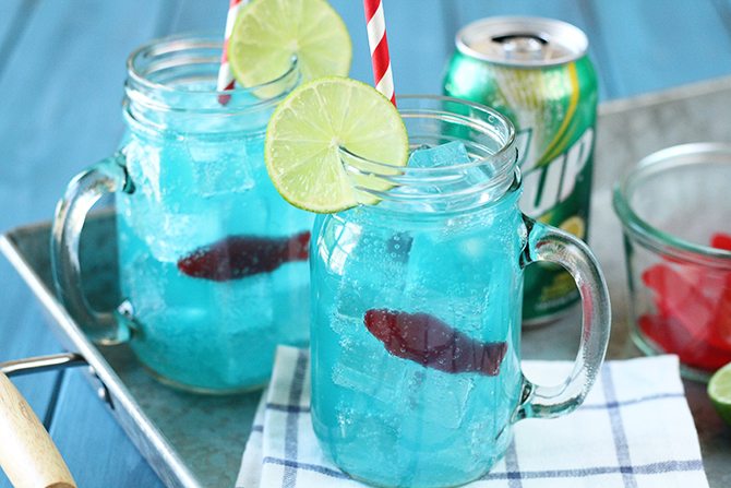 ocean water 4th of july pool party drink for kids