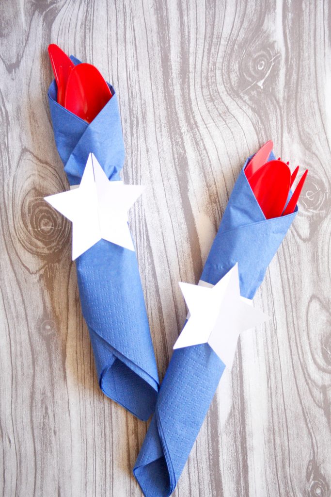 patriotic silverware napkin 4th of july pool party decor 