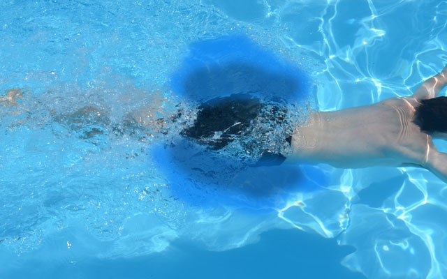 swimming pool myths dye that turns pee blue in pool