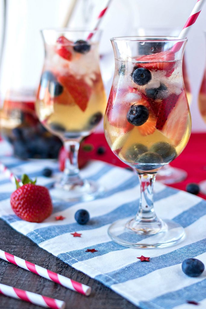 red white and blue sangria july 4th pool party drinks