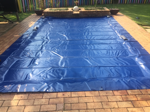 blue tarp pool cover