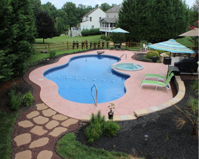 stone walkway for pool pool landscaping ideas