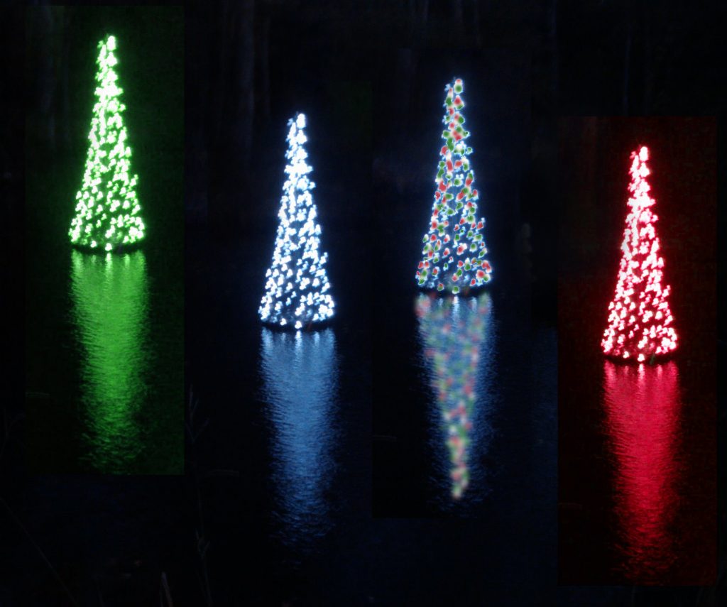 floating christmas tree for christmas pool party