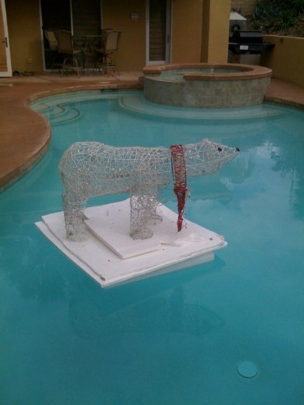 christmas pool party decoration