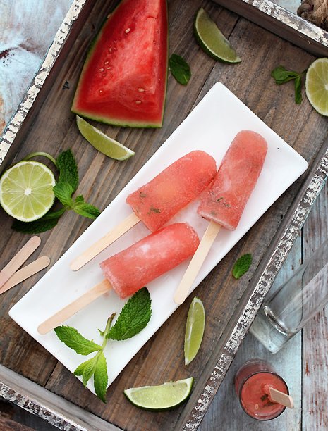 watermelon lime popsicles summer pool party ideas food