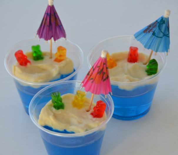 bears at the beach jello custard summer pool party food