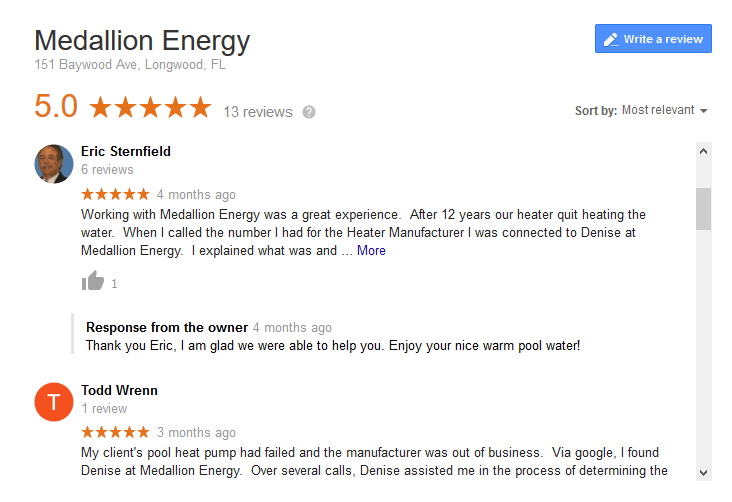 customer reviews medallion energy