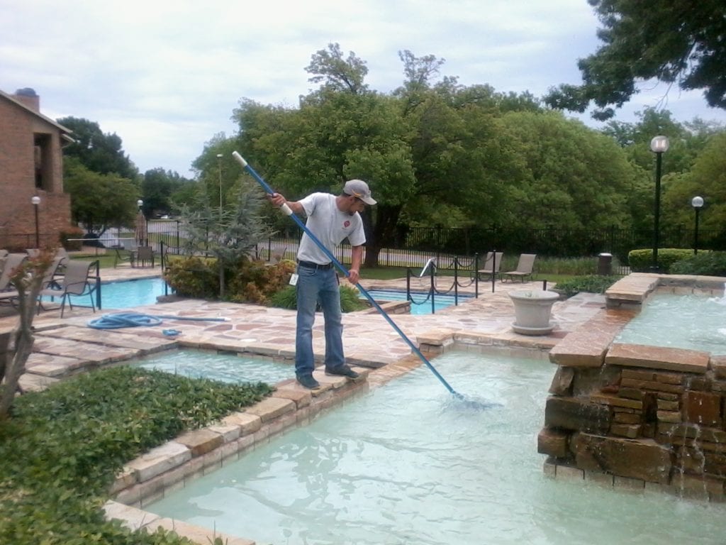 skim your pool after heavy rain