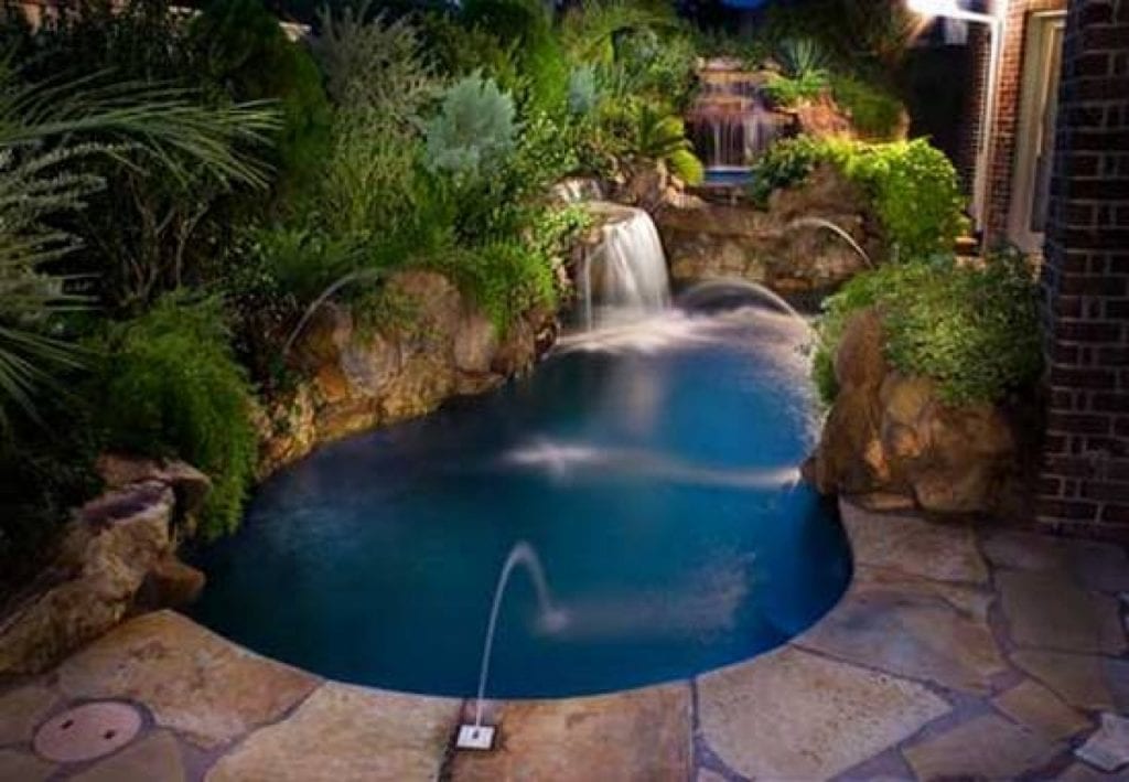 Unique Pictures Of Inground Pools In Small Backyards with Simple Decor