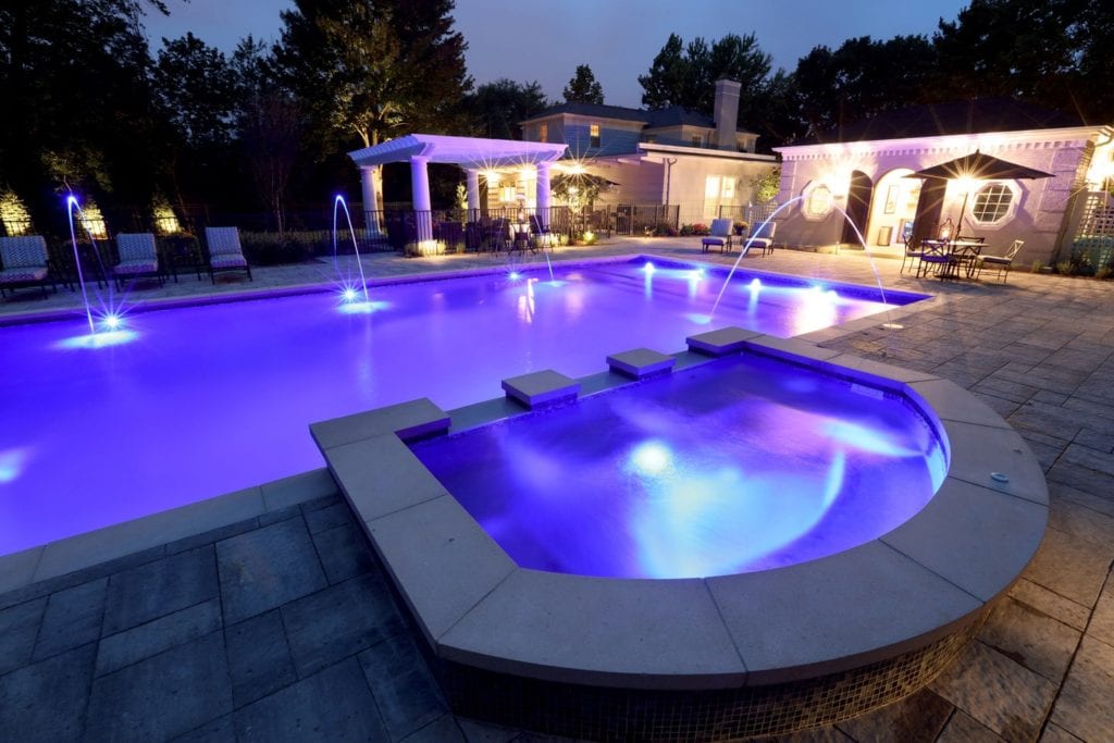 color changing pool lights backyard inground pool ideas