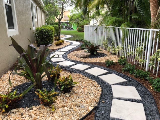 stone walkway to pool backyard inground pool ideas