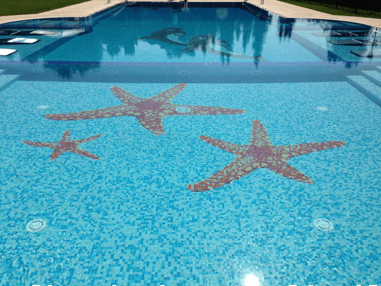 underwater mural in pool backyard inground pool ideas