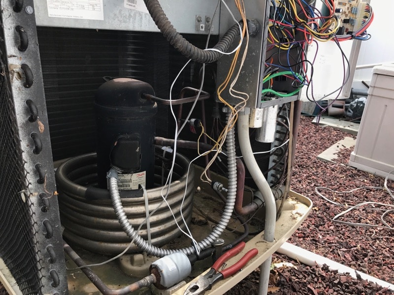 pool heat pump electrical wiring and internal parts