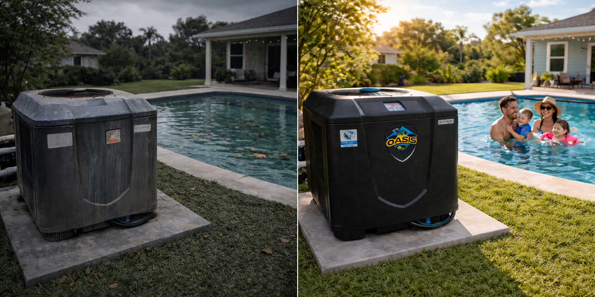 swimming pool heater replacement and pool heat pump replacement