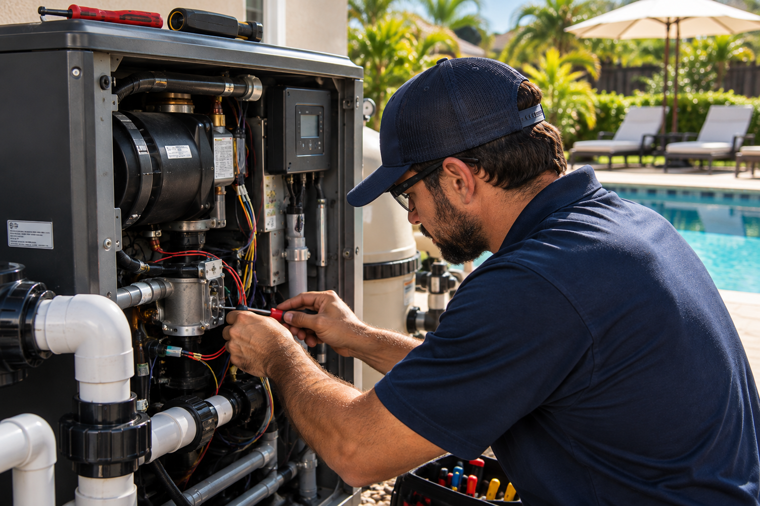 pool heater repair and pool heat pump repair